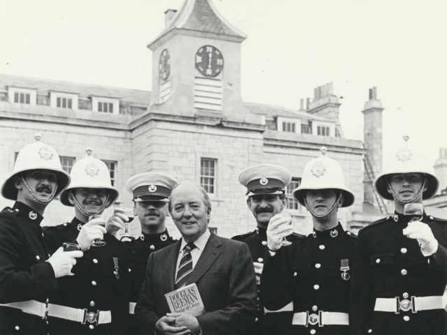 Launch of Badge of Glory at the Stonehouse Barracks, Plymouth, with Royal Marine veterans of the Falklands War.